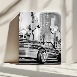Tablou canvas „Las Vegas Car B&w” de Pictufy Studio III