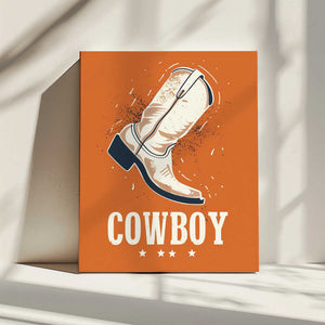 Tablou canvas „Cowboy Boots Vintage” de Pictufy Studio