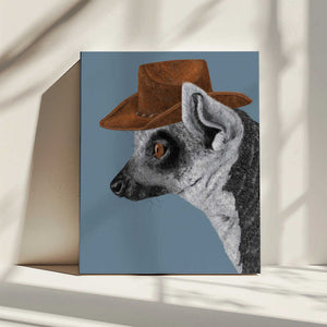 Tablou canvas „Felix The Cowboy Lemur” de Anyone Can Yeehaw