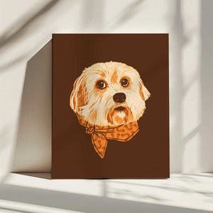 Tablou canvas „Molly the Cowgirl Pup” de Anyone Can Yeehaw