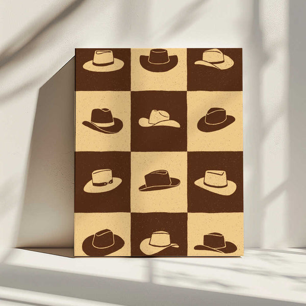 Tablou canvas „Cowboy Checkerboard” de Anyone Can Yeehaw