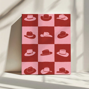 Tablou canvas „Cowgirl Checkerboard” de Anyone Can Yeehaw
