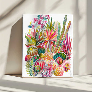 Tablou canvas „Flowering Succulent And Cacti Garden” de uta krogmann