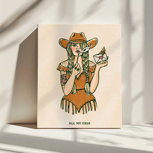 Tablou canvas „All My Exes 2” de The Whiskey Ginger