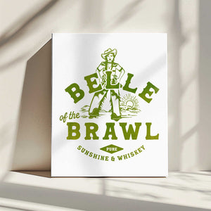Tablou canvas „Belle Of The Brawl Cowgirl Wall Art” de The Whiskey Ginger
