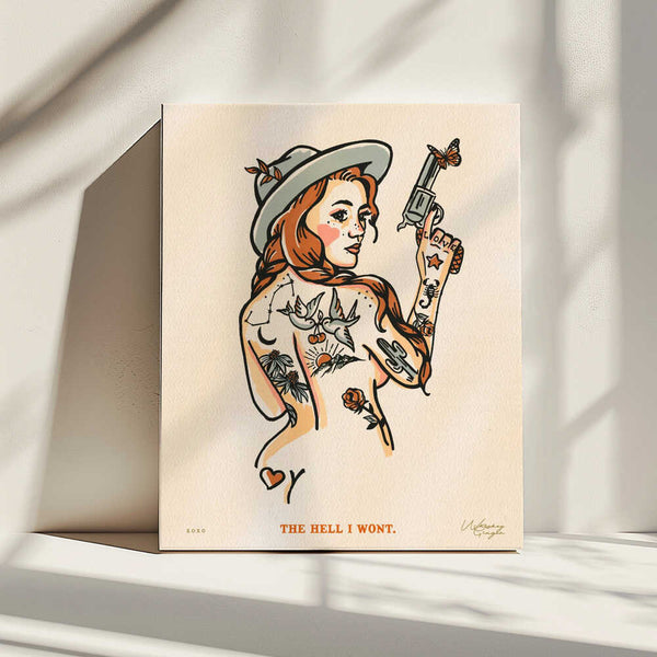 Tablou canvas „The Hell I Wont Print 16x20” de The Whiskey Ginger