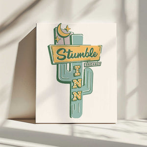 Tablou canvas „Stumble Inn Motel Modern Western Americana Art” de The Whiskey Ginger