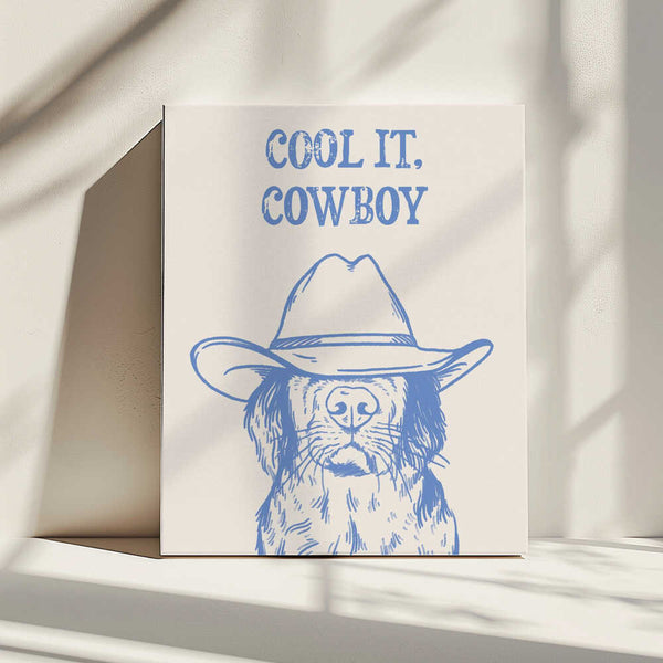 Tablou canvas „Cool it Cowboy Blue” de Tara Royle
