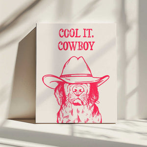 Tablou canvas „Cool it Cowboy Pink” de Tara Royle