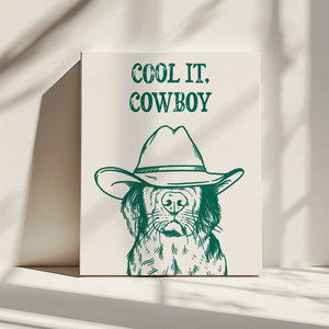 Tablou canvas „Cool it Cowboy Green” de Tara Royle