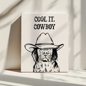 Tablou canvas „Cool it Cowboy Black” de Tara Royle