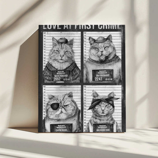 Tablou canvas „Love At First Crime” de Mike Koubou