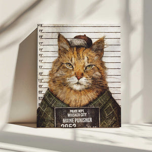 Tablou canvas „Cat In A Police Lineup” de Mike Koubou