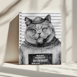 Tablou canvas „Cat In A Police Lineup” de Mike Koubou