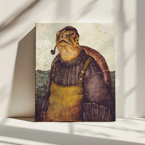 Tablou canvas „Vintage Stylish Turtle” de Mike Koubou