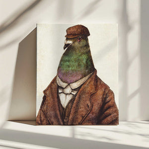 Tablou canvas „Pigeon Dressed In Vintage Attire” de Mike Koubou