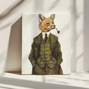 Tablou canvas „The Vintage Stylish Fox” de Mike Koubou