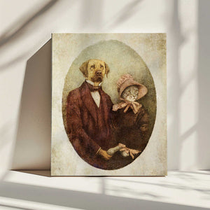 Tablou canvas „Victorian-style Portrait Couple” de Mike Koubou