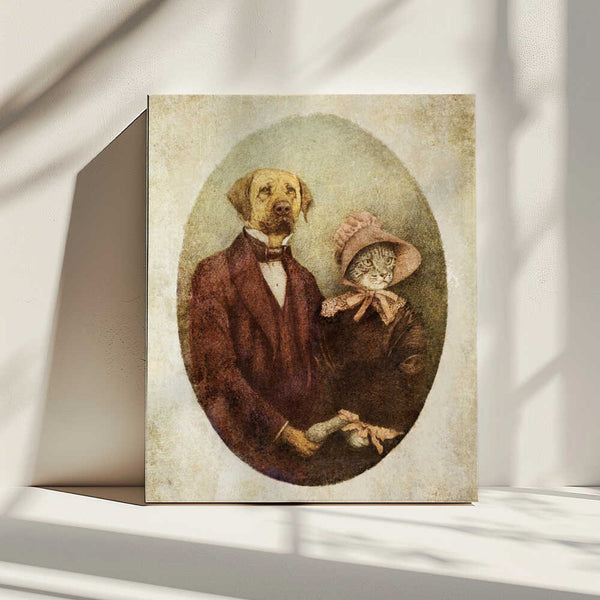 Tablou canvas „Victorian-style Portrait Couple” de Mike Koubou