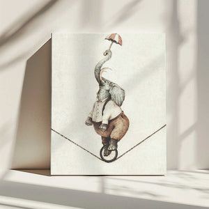 Tablou canvas „ Unicycle While Holding An Umbrella” de Mike Koubou