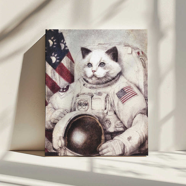 Tablou canvas „Meow Out of Space” de Mike Koubou