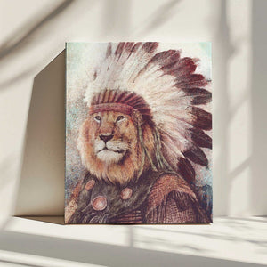 Tablou canvas „Majestic Lion” de Mike Koubou