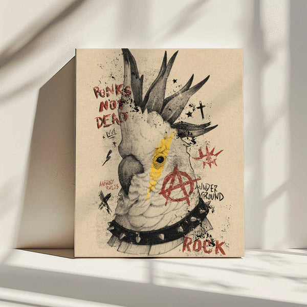 Tablou canvas „Cockatoo Uprising” de Mike Koubou