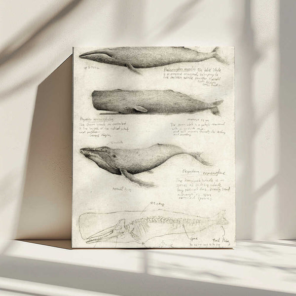 Tablou canvas „Sketches Of Various Whale” de Mike Koubou