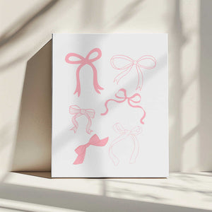 Tablou canvas „Six Pink Bows In Various Styles” de Jolly and Dash