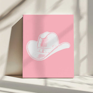 Tablou canvas „Pink Cowboy Hat” de Jolly and Dash