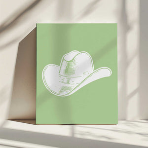 Tablou canvas „Sage Green Cowboy Hat” de Jolly and Dash