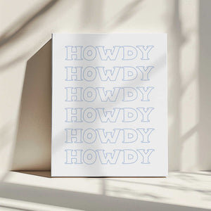 Tablou canvas „Blue Howdy” de Jolly and Dash