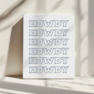 Tablou canvas „Navy Blue Howdy” de Jolly and Dash