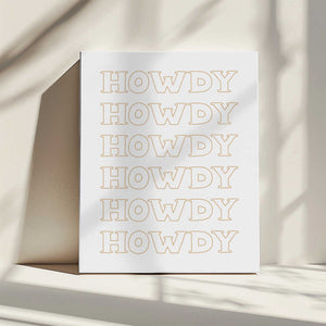 Tablou canvas „Neutral Howdy” de Jolly and Dash