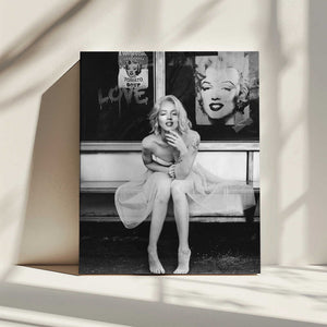 Tablou canvas „New Marilyn BW” de Dikhotomy