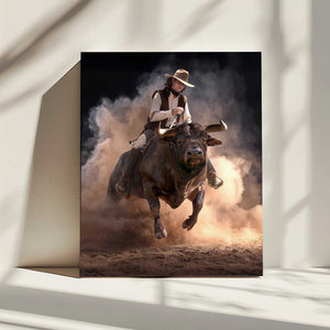 Tablou canvas „BullRide” de Marcel Egger