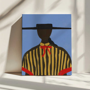 Tablou canvas „Bold Hat Woman and Stripes New Mexico Style” de THE MIUUS STUDIO
