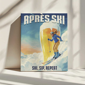 Tablou canvas „Ski, Sip, Repeat” de Andreas Magnusson