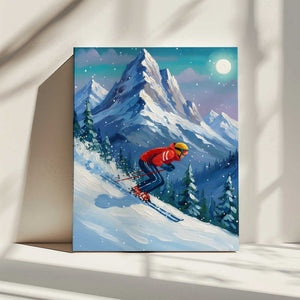 Tablou canvas „Snow skiing adventures” de HUGO