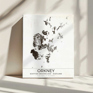 Tablou canvas „Orkney Scottish Archipelago Scotland Map” de Nicholas