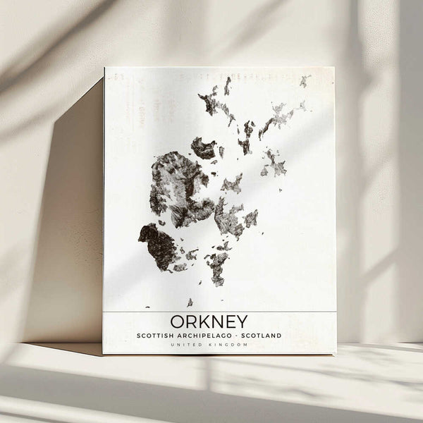 Tablou canvas „Orkney Scottish Archipelago Scotland Map” de Nicholas