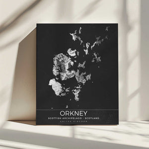Tablou canvas „Orkney Scottish Archipelago Scotland Map” de Nicholas