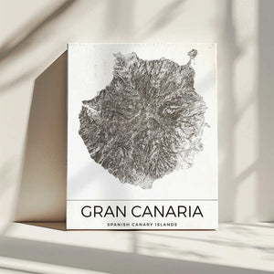 Tablou canvas „Gran Canaria Vintage Map” de Nicholas