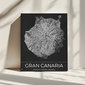 Tablou canvas „Gran Canaria Vintage Map” de Nicholas