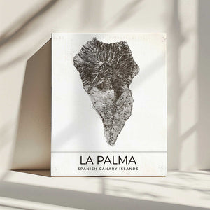 Tablou canvas „La Palma Spanish Canary Islands Map” de Nicholas