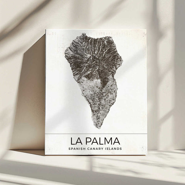 Tablou canvas „La Palma Spanish Canary Islands Map” de Nicholas
