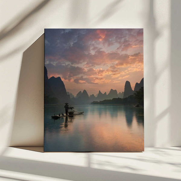 Tablou canvas „Li River Sunrise” de Yan Zhang