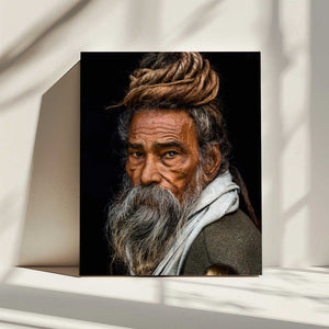 Tablou canvas „Portrait of a Sadhu...” de Rakesh J.V