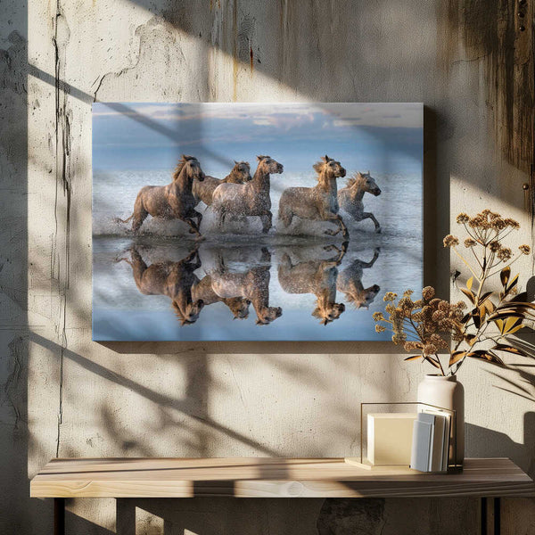 Tablou canvas „Horses and reflection” de Xavier Ortega