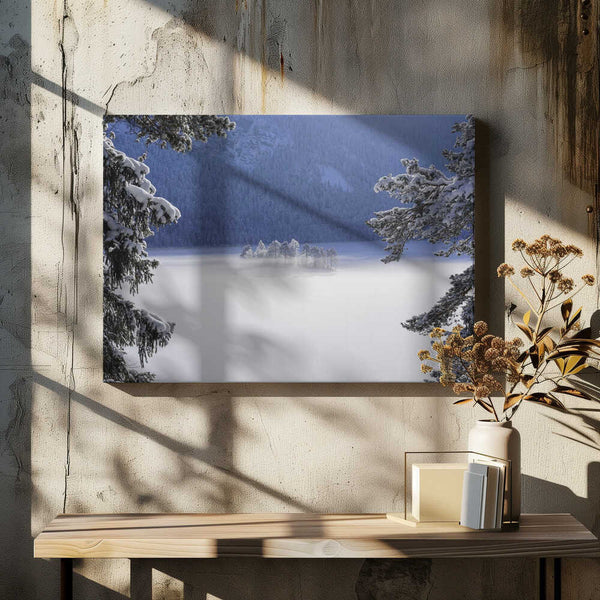 Tablou canvas „fog over frozen lake” de Norbert Maier